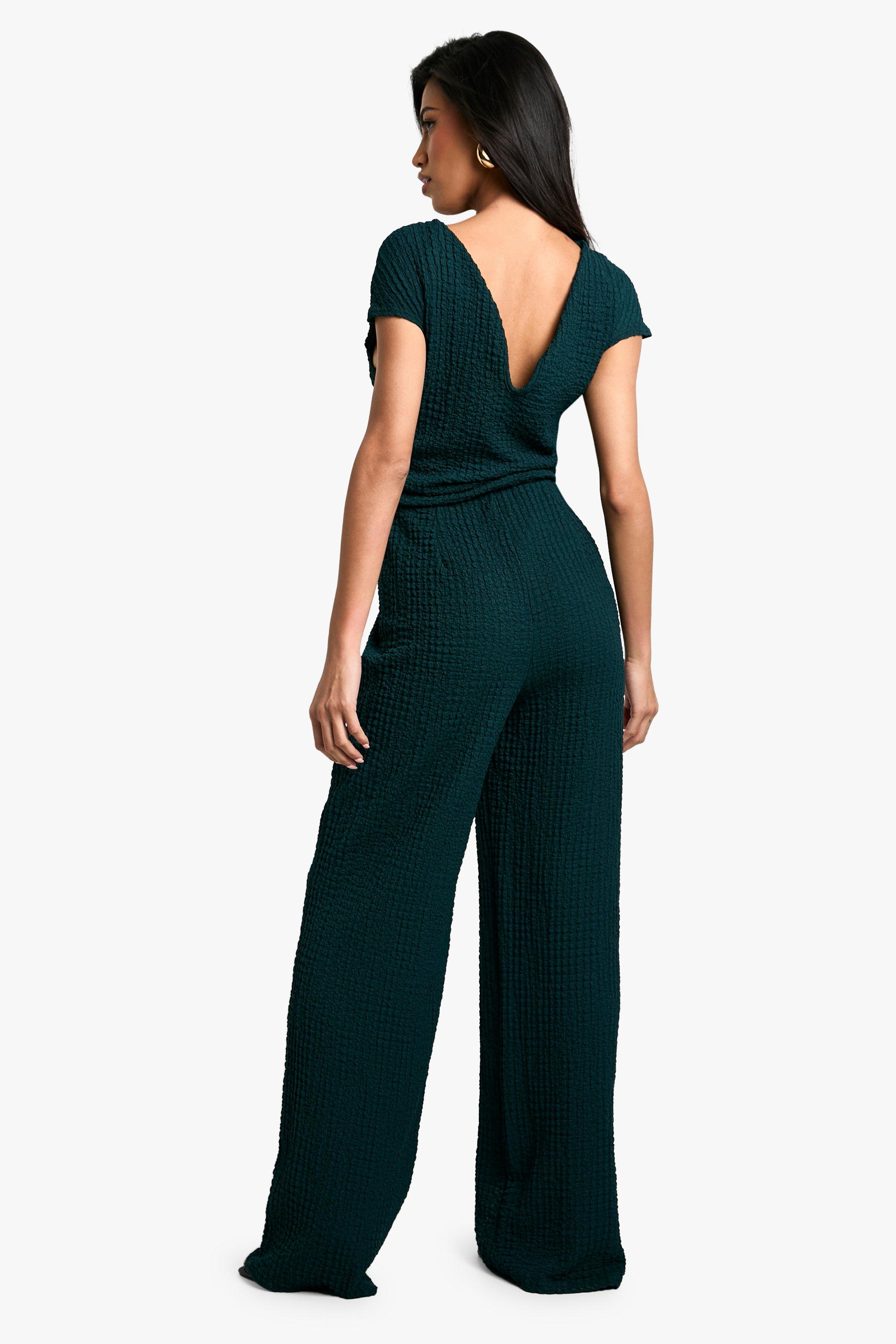 Cap sleeve wide leg jumpsuit clearance