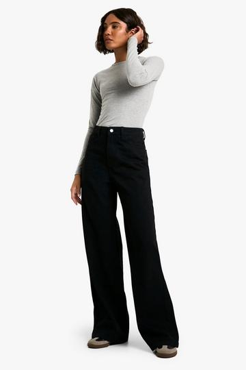 Tall Zwarte Basic Wide Leg Jeans black