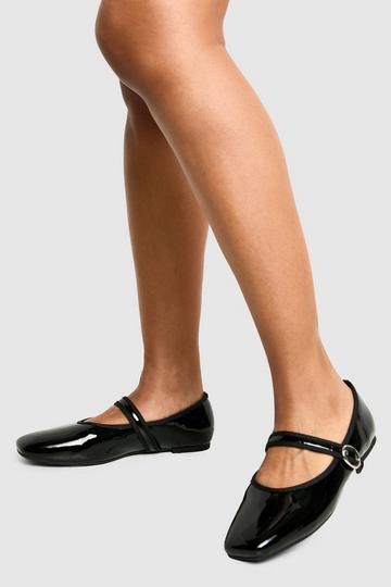 Nepleren Mary Jane Ballerina Schoenen black