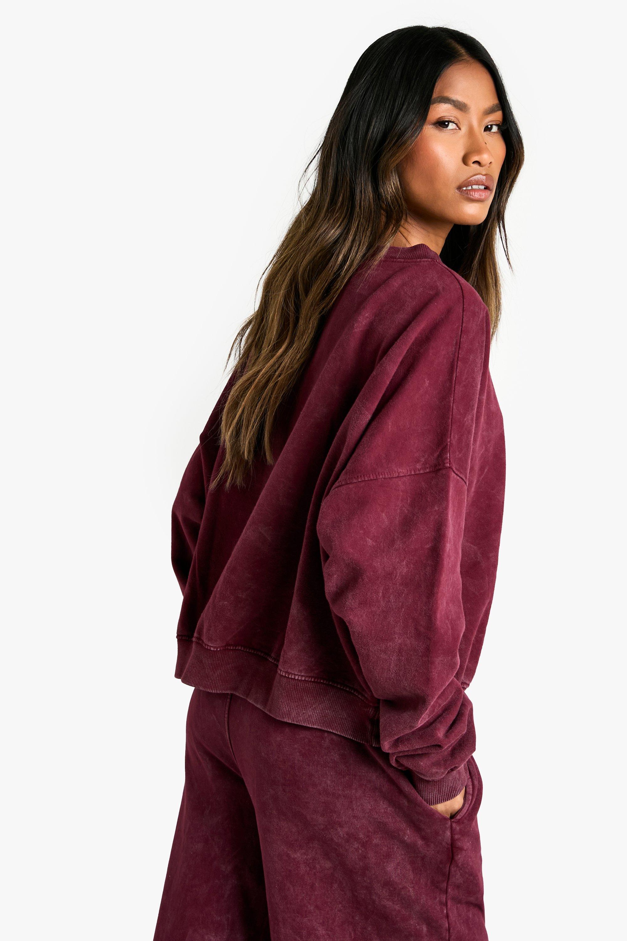 Overdyed Burgundy Tracksuit Set