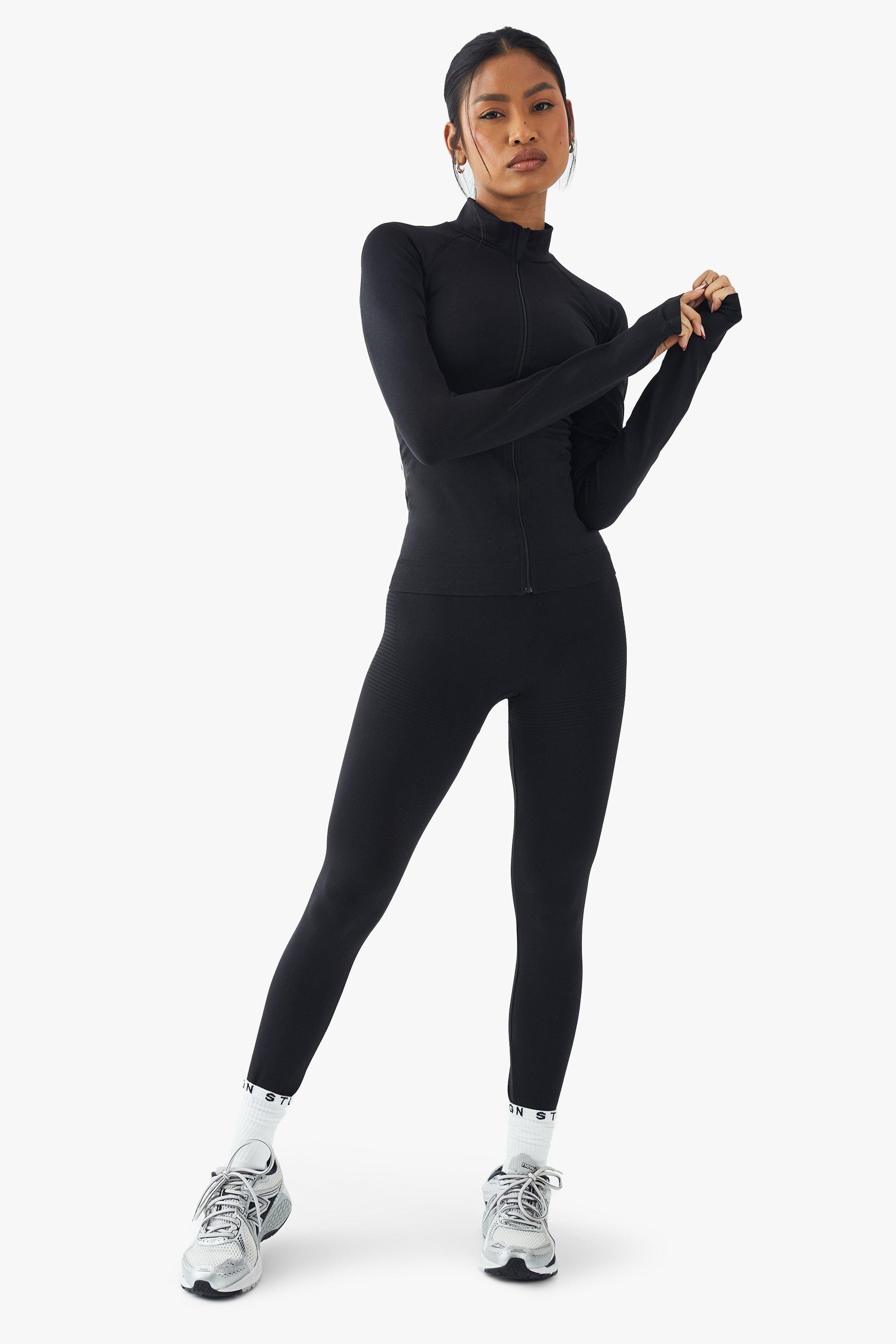 Black zip sports jacket hotsell