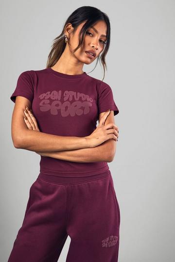 Dsgn Studio Sport Bubble Slogan Baby T-Shirt plum