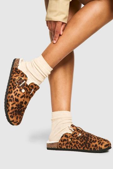 Leopard Multi Slip On Cosy Mules