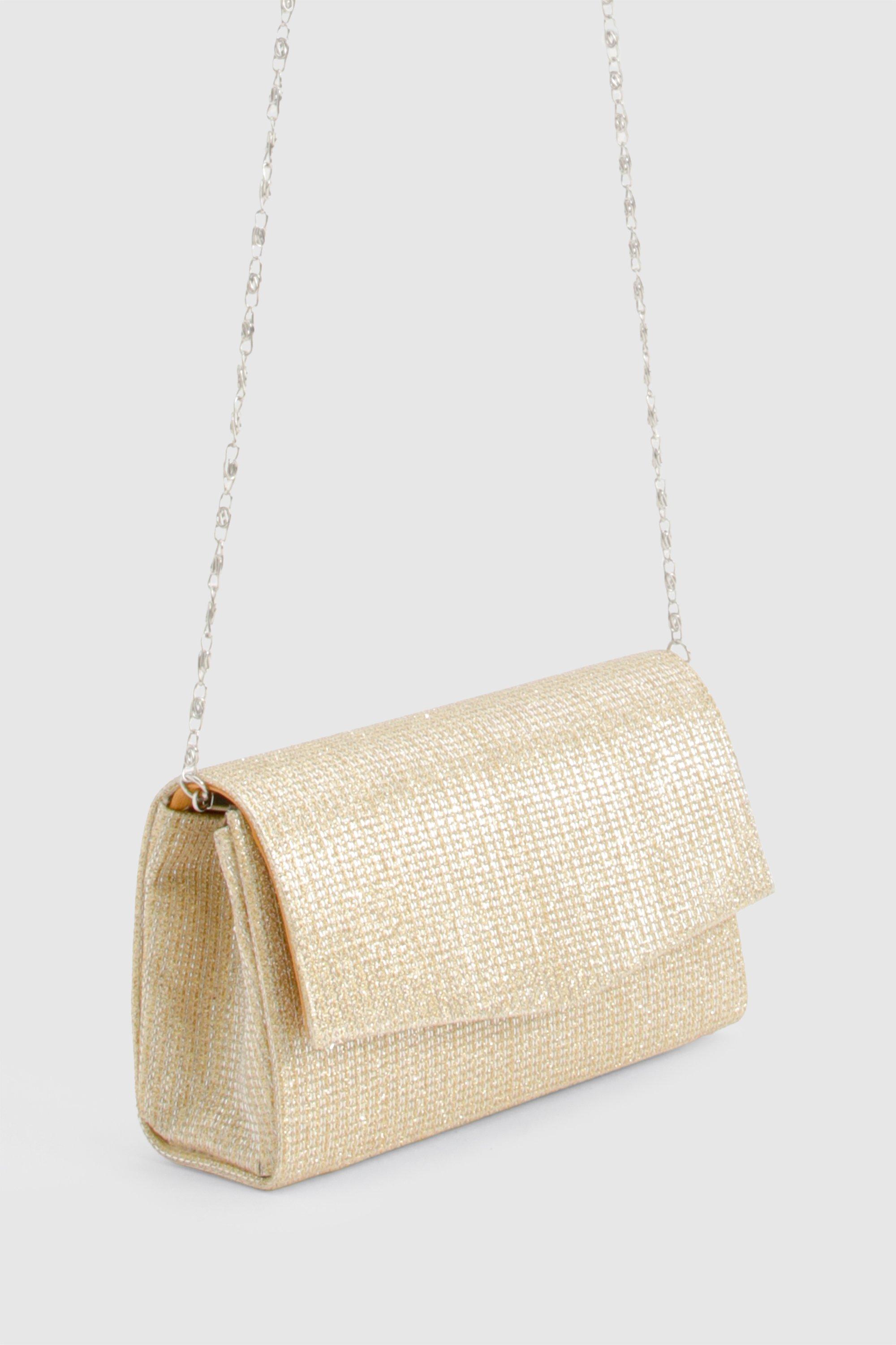 Gold chain clutch sale