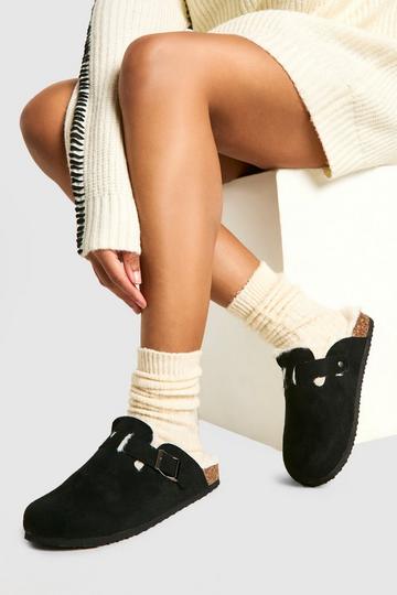 Slip On Cosy Mules black