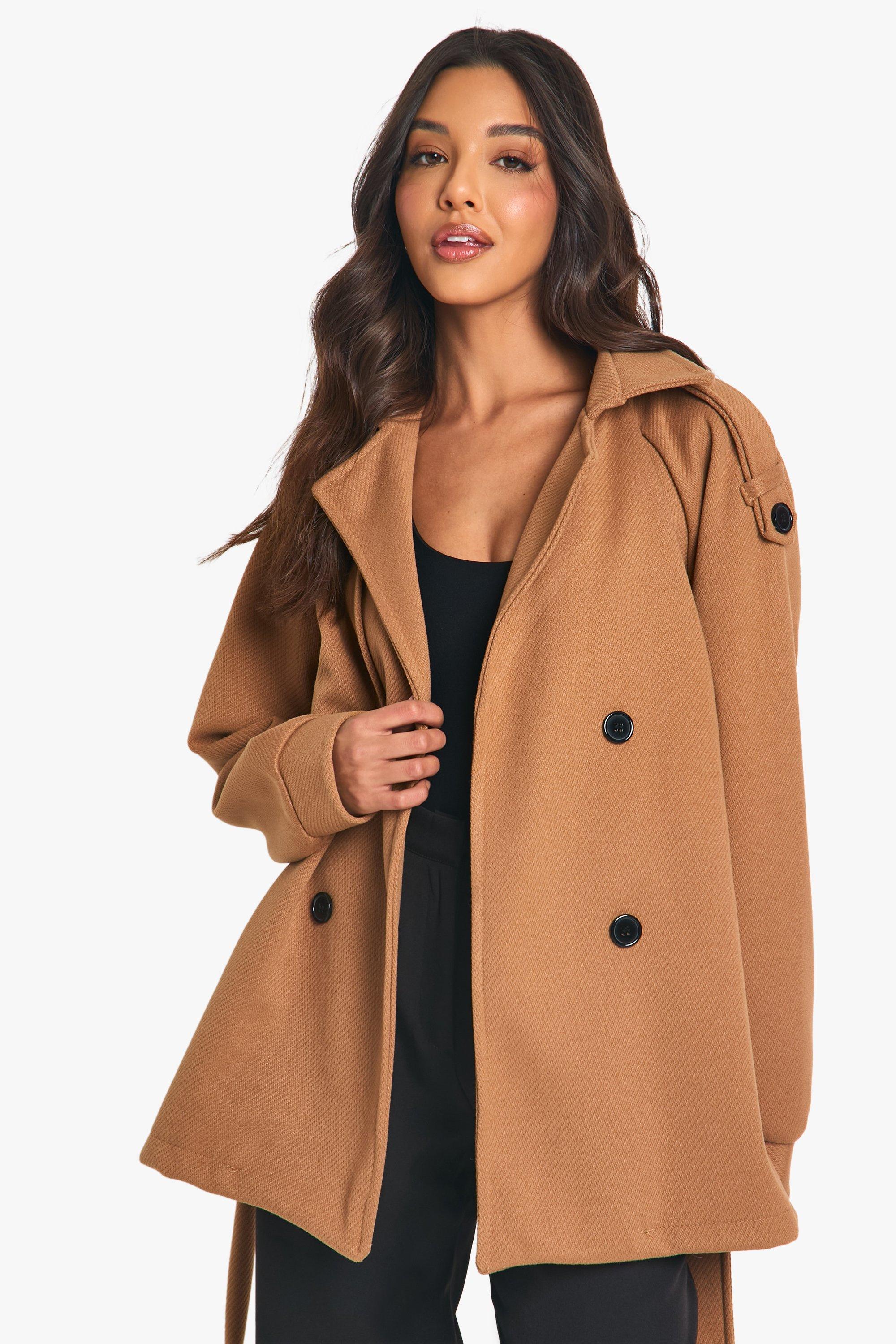 Belted wool jacket online