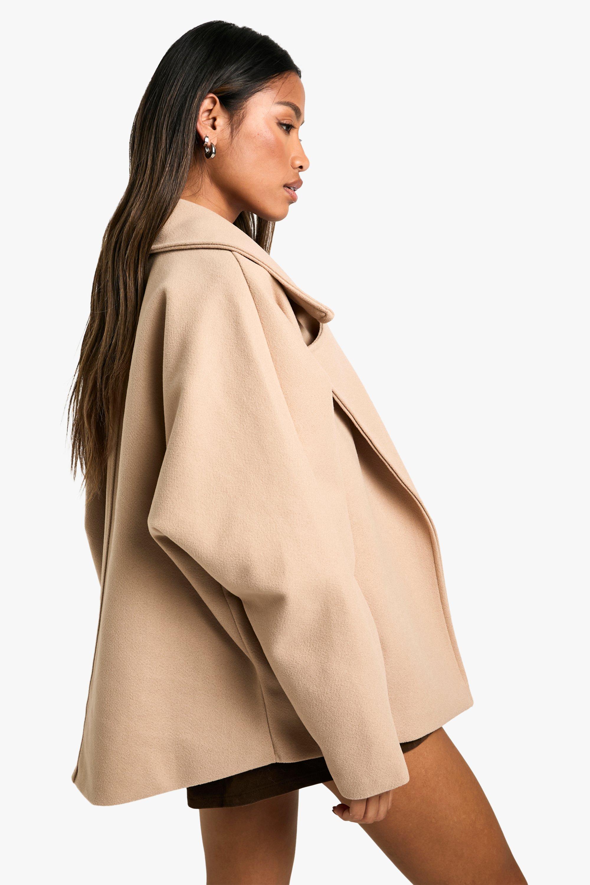 Short Wool Look Jacket | boohoo