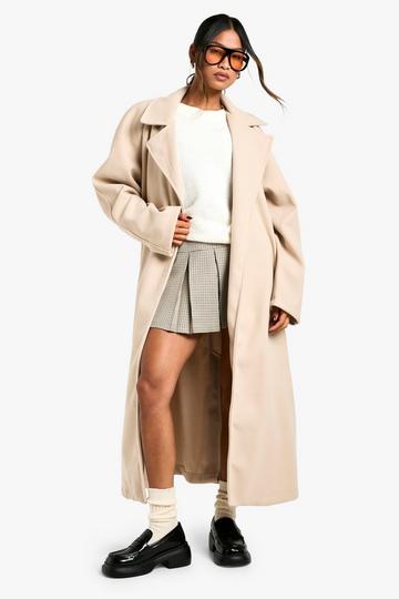 Maxi Wool Look Coat stone