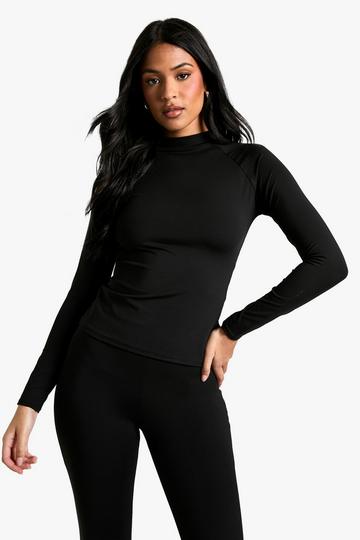 Tall Premium Sculpt Long Sleeve Top black