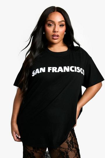 Plus Oversized San Francisco T-Shirt black