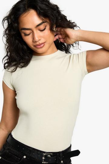 Boohoo Basics Cap Sleeve Fitted Top sage