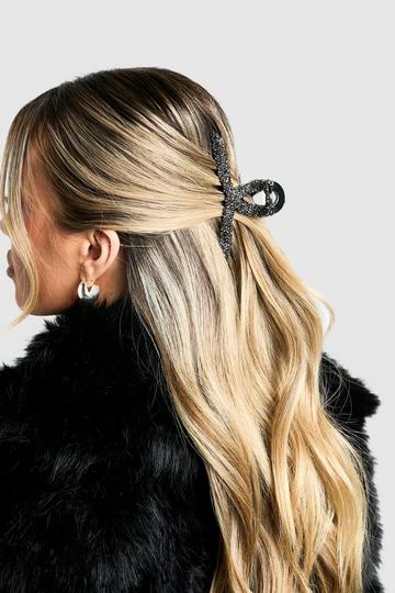 Zwarte Versierde Haarklem black