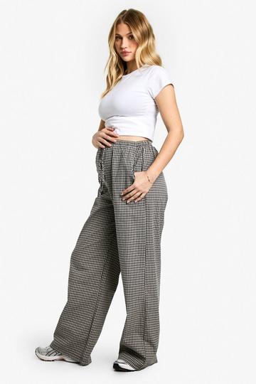 Maternity Check Drawstring Pants black