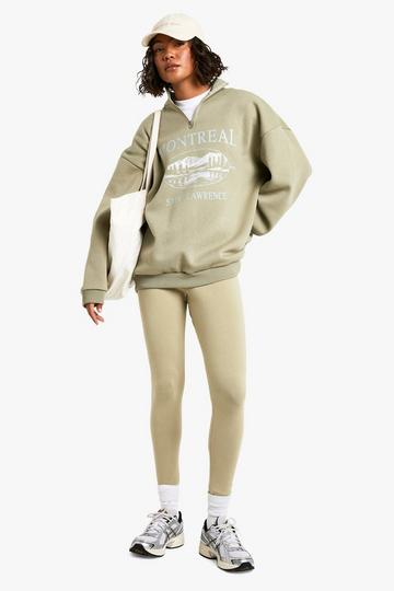 Tall Montreal Half Zip Legging Tracksuit sage