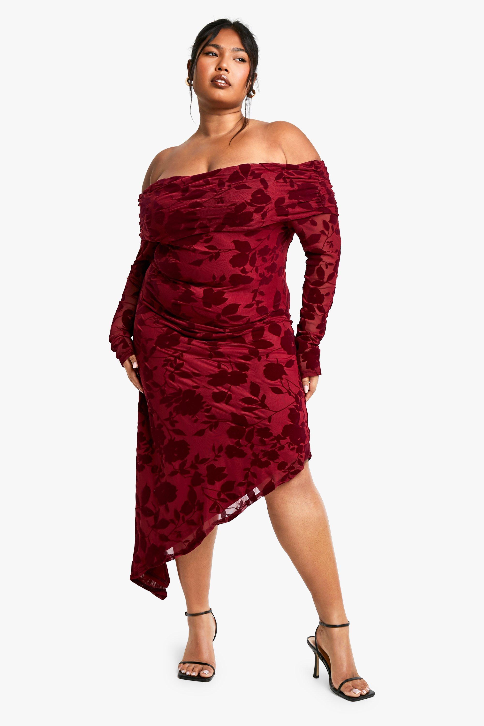 Bardot burgundy dress hot sale