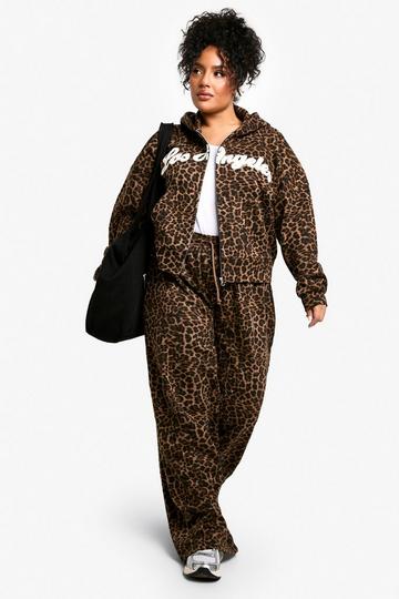 Multi Plus All Over Leopard Straight Leg Jogger