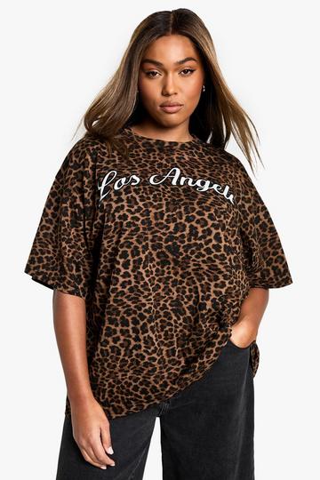 Plus Oversized Luipaardprint T-Shirt leopard