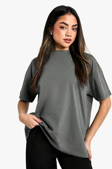 Boohoo basics oversized t-shirt charcoal