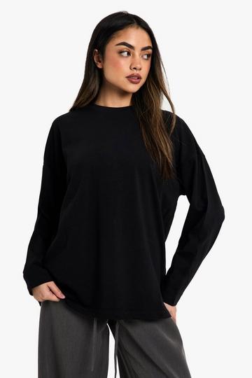Boohoo basics oversized Long Sleeve T-Shirt black