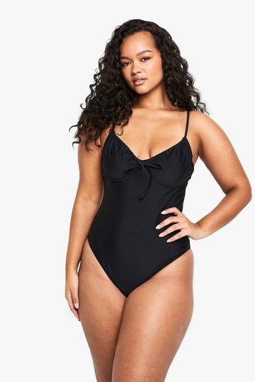 Plus Swimwear Essentials Underwired Swimsuit black