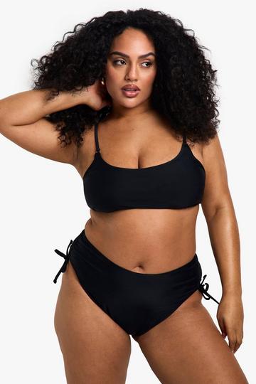 Plus Corrigerende Badpak Essentials Bikini Broekje Met Hoge Taille black