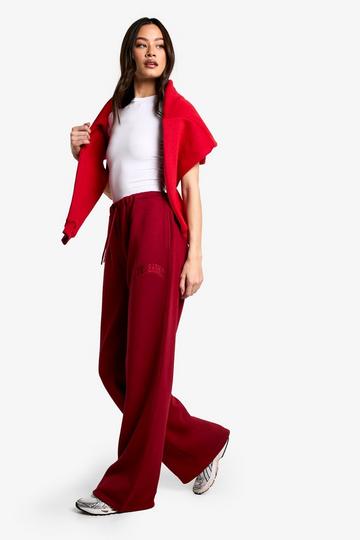 Red Tall The Bronx Applique Wide Leg Jogger