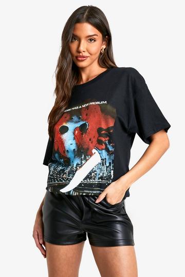 Halloween Friday the 13th License Oversized T-shirt