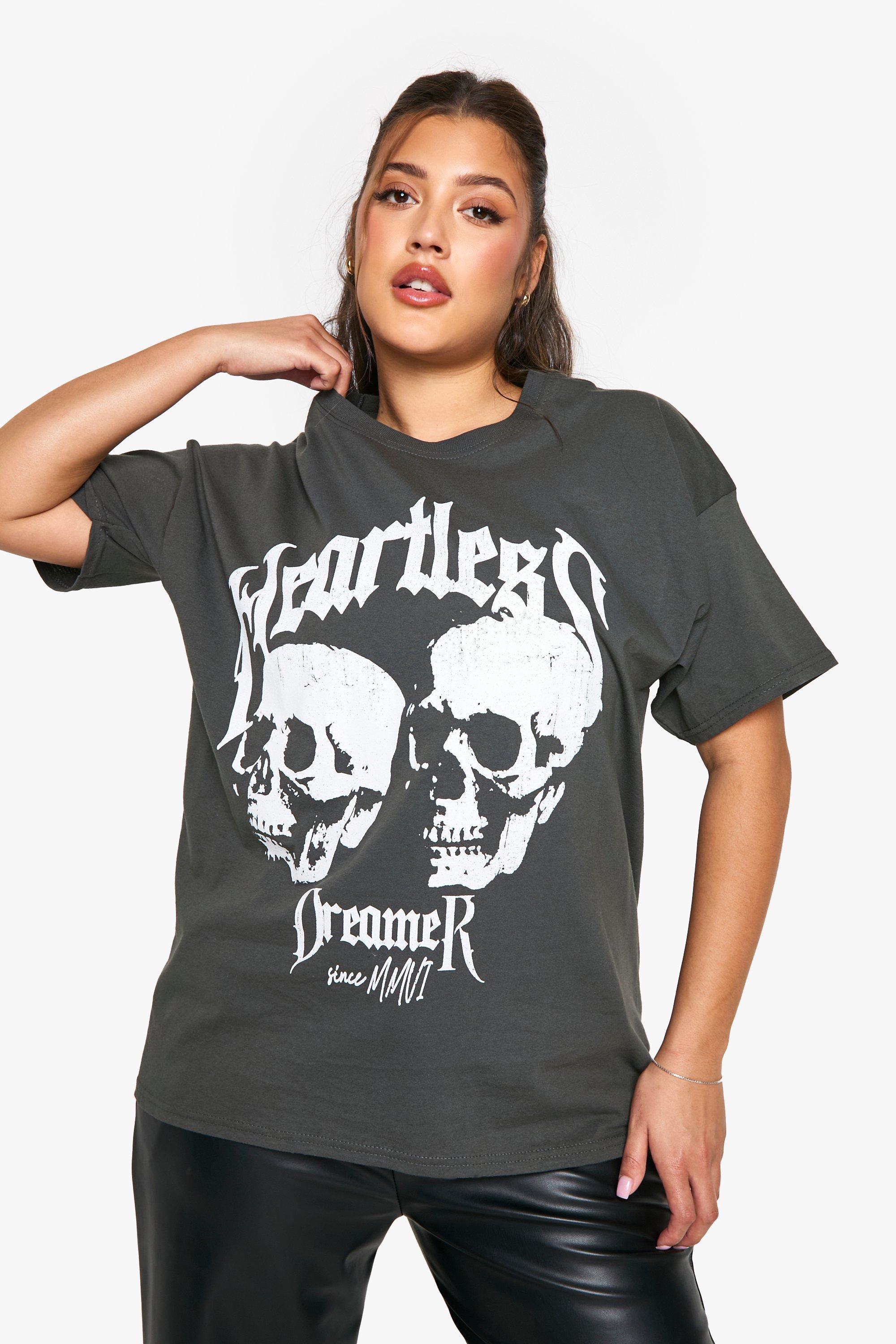 Grande taille - T-shirt oversize à imprimé Heartless Dreamer