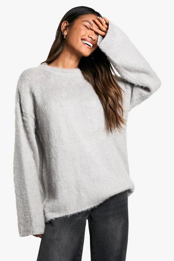 Grey Super Soft Round Neck Jumper