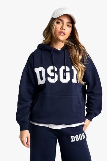 Petite Oversized Dsgn Studio Hoodie navy