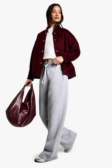 Tall Tie Front Wide Leg Jogger grey