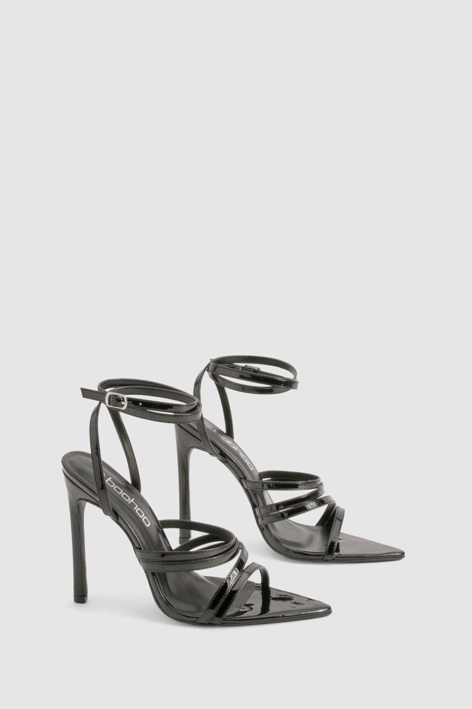Multi Strap Pointed Toe Stiletto Heels | boohoo