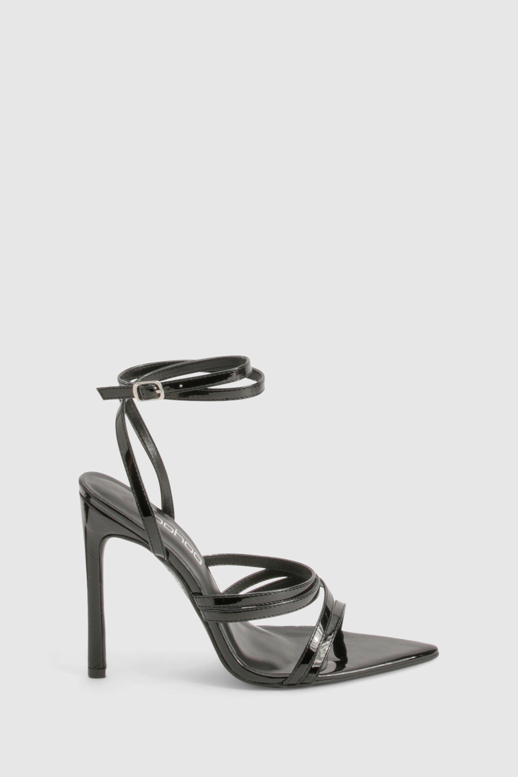 Multi Strap Pointed Toe Stiletto Heels | boohoo