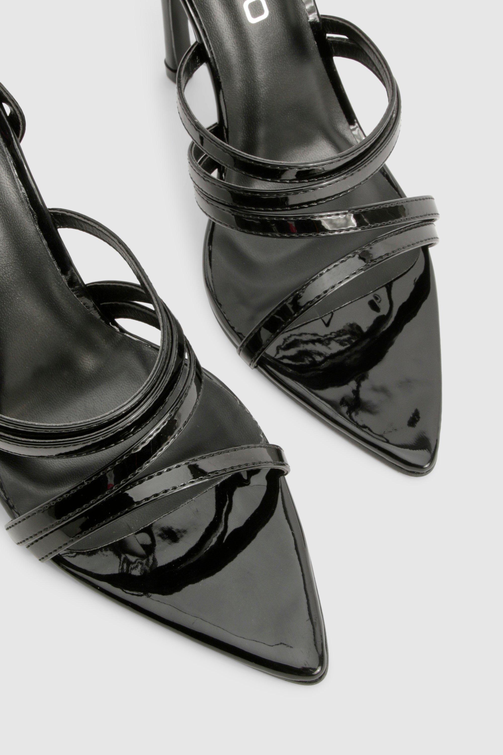Multi Strap Pointed Toe Stiletto Heels | boohoo