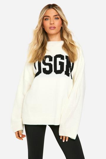 DSGN Crew Neck Knitted Jumper ecru