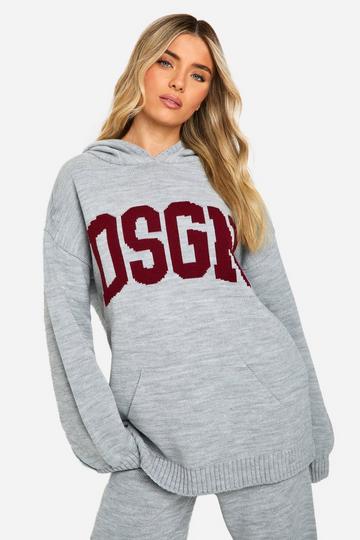 Dsgn Oversized Knitted Hoody plum