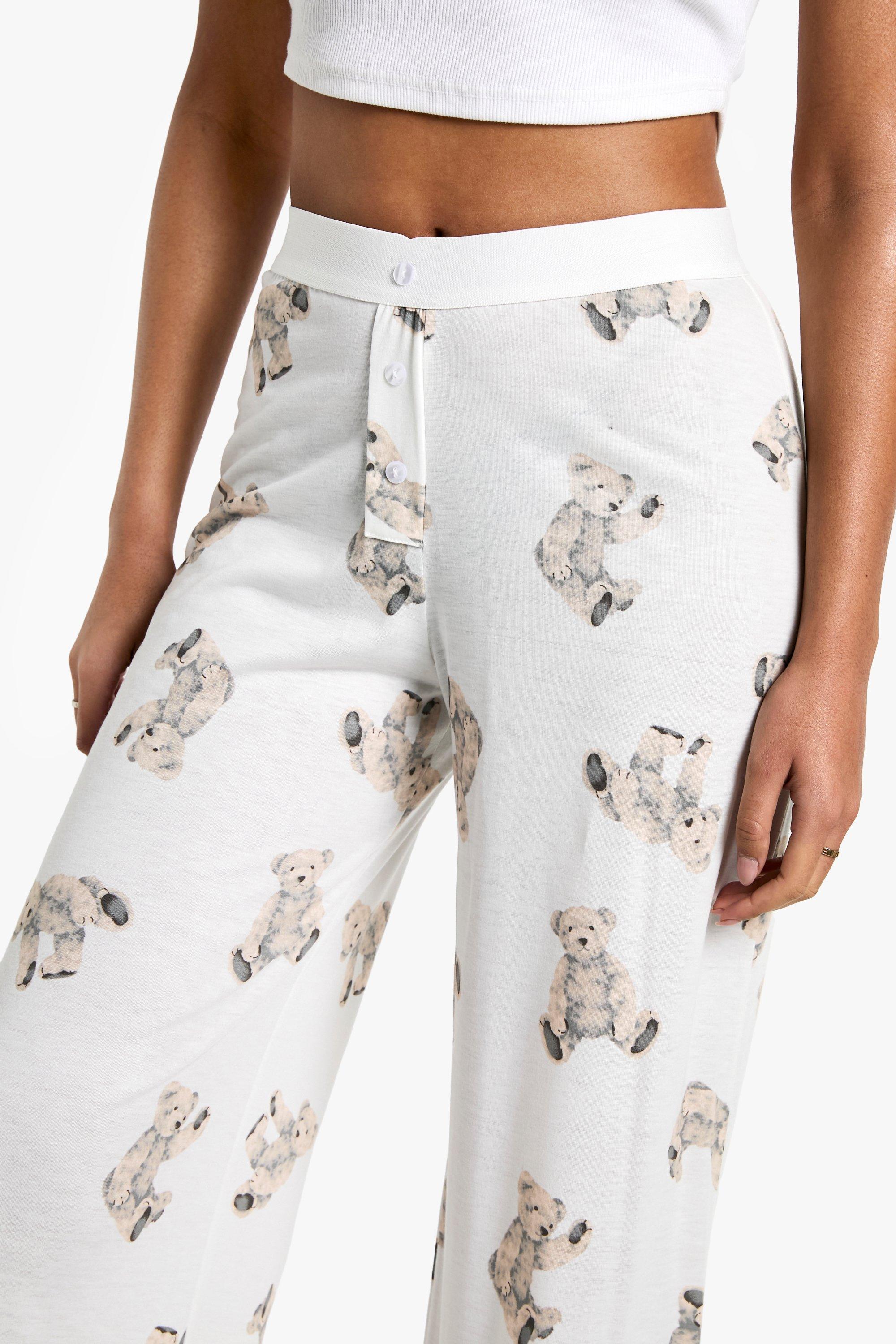 Tall Bear Print Boxer Pyjama Trouser