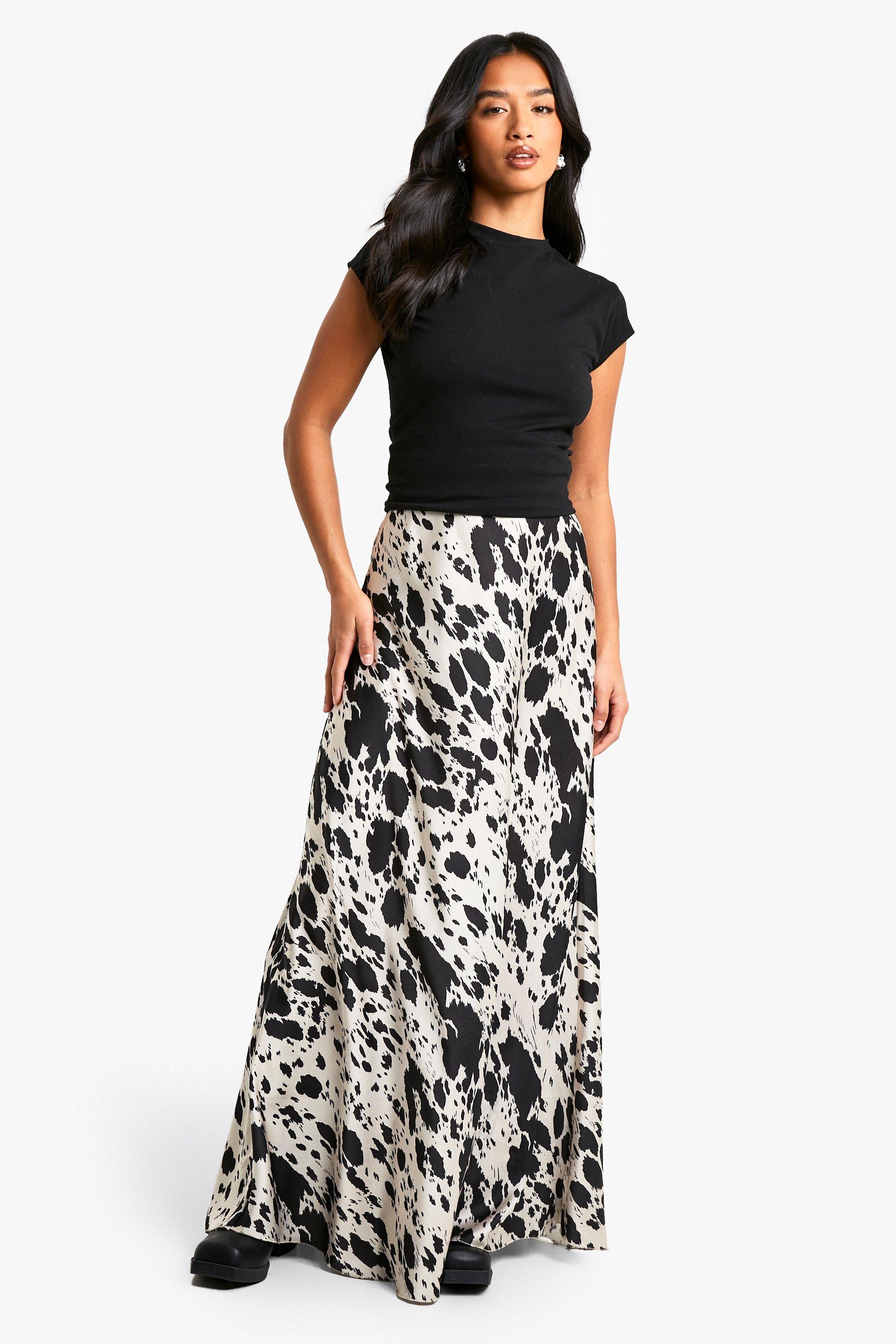 Cow print skirt boohoo best sale