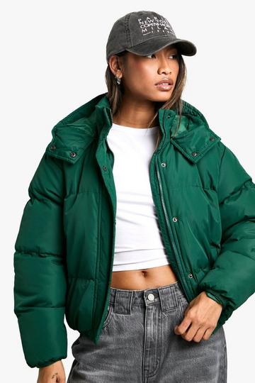 Short Puffer Jacket forest