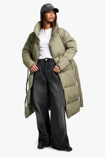 Midaxi Puffer Jacket sage