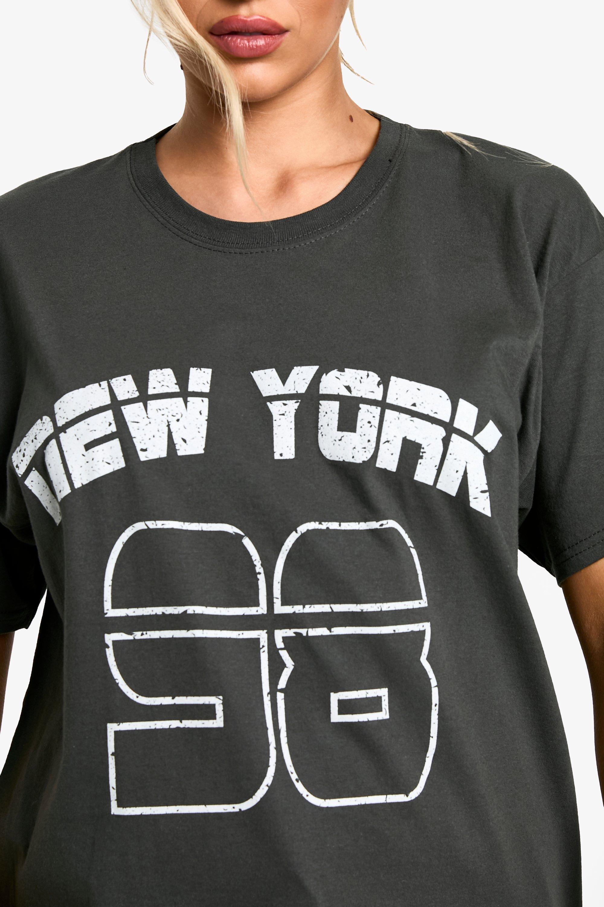 New York Printed Oversized T-Shirt | boohoo