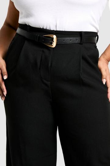 PLUS SKINNY WAIST BELT black