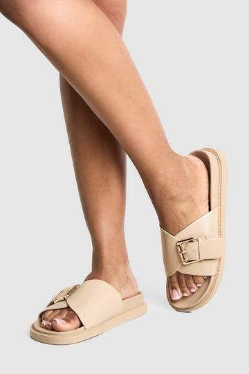 Buckle Strap Sandal taupe
