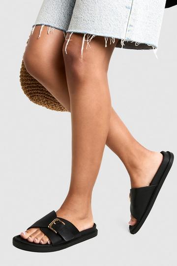Buckle Strap Sandal black
