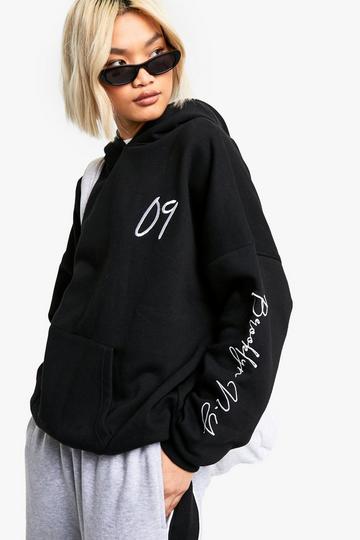 Oversized 09 New York Hoodie black