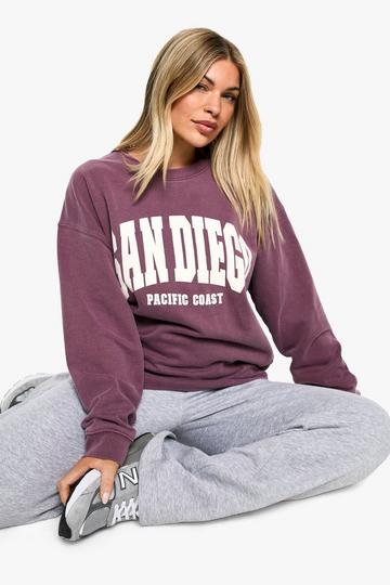 San Diego Oversized Sweatshirt plum