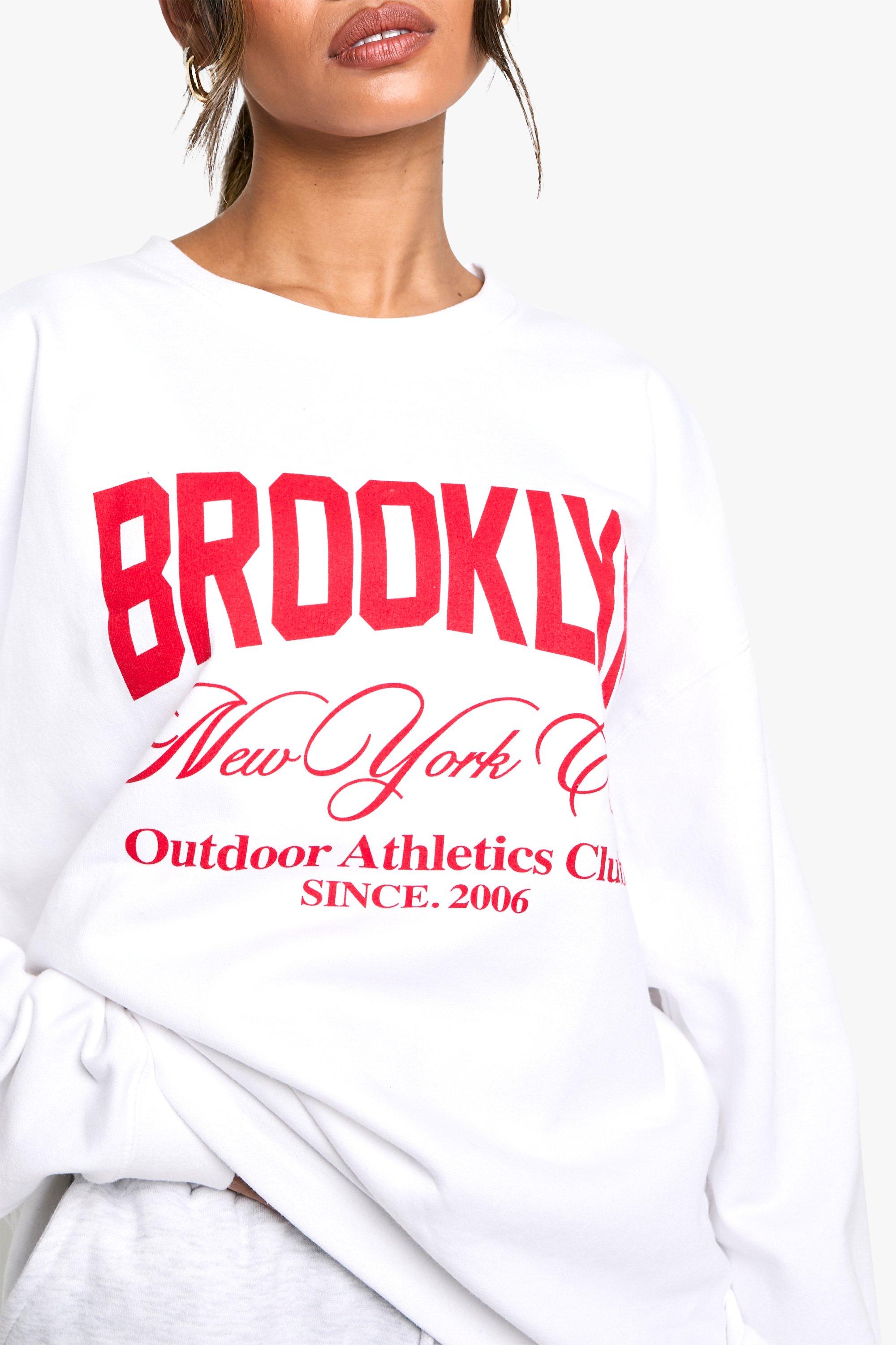 White brooklyn sweatshirt best sale
