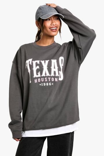 Texas Houston Oversized Sweatshirt charcoal