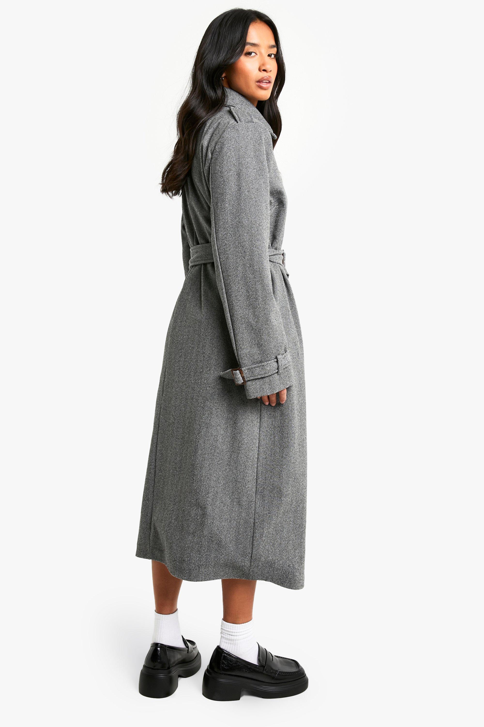 Petite herringbone coat best sale