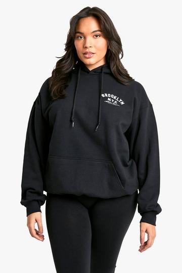 Black PLUS NYC BROOKLYN OVERSIZED HOODIE